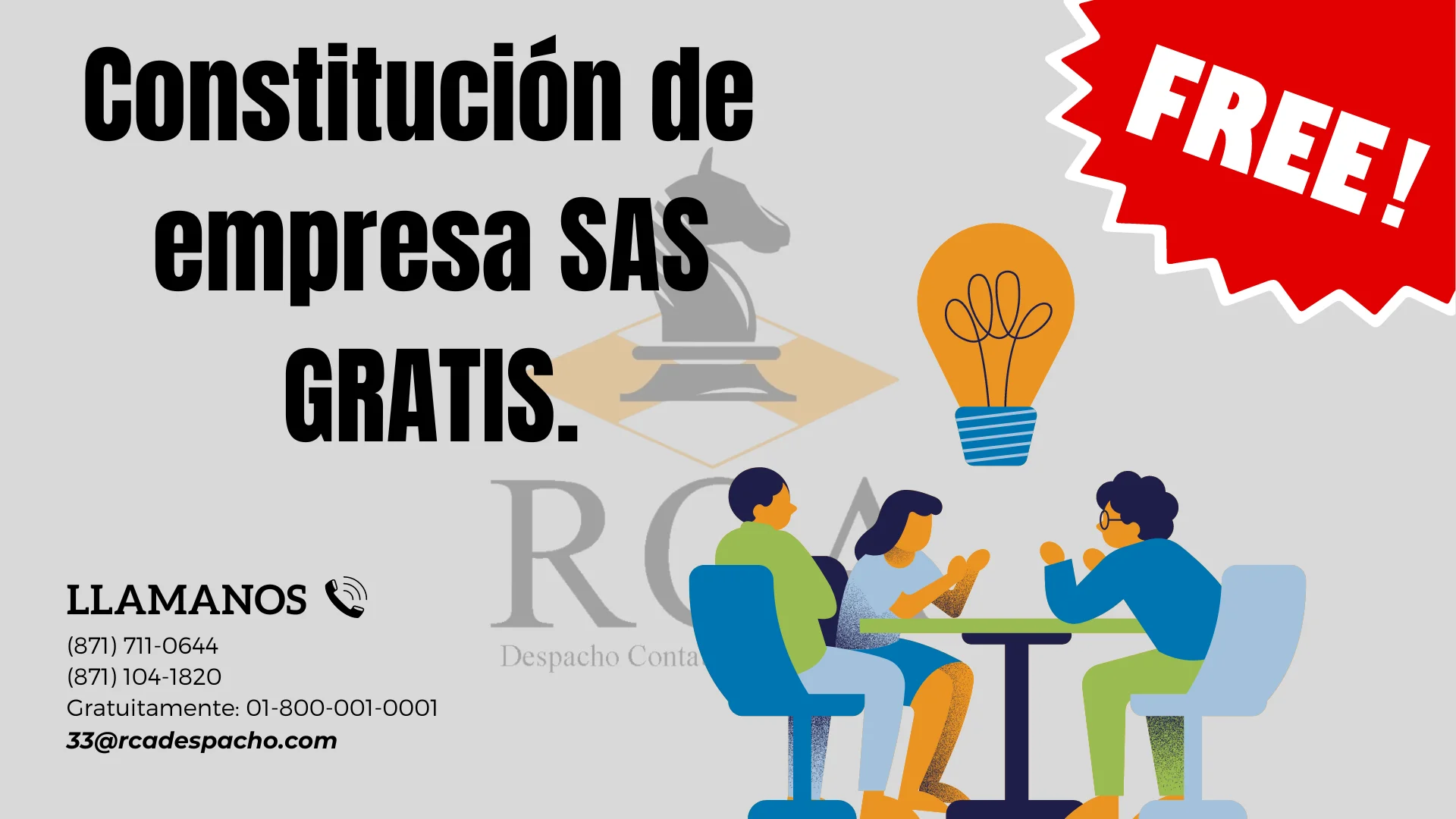 CONSTITUCIÓN DE EMPRESA SAS GRATUITA Y CONTABILIDAD A BAJO COSTO PARA EMPRENDEDORES.